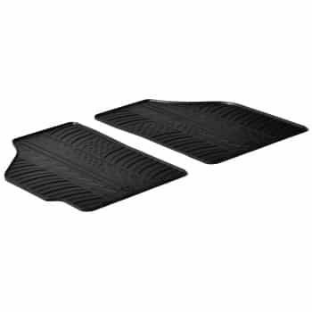 Tapis en caoutchouc pour Fiat Punto Van 1999- & 2003- (T-Design 2 pièces + clips de montage)