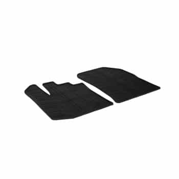 Tapis en caoutchouc adaptés pour Dacia Dokker Furgon 2013- (T-Design 2 pièces + clips de fixation)