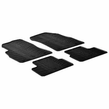 Tapis en caoutchouc adaptés pour Chevrolet Cruze 2009- (T-Design 4 pièces + clips de montage)