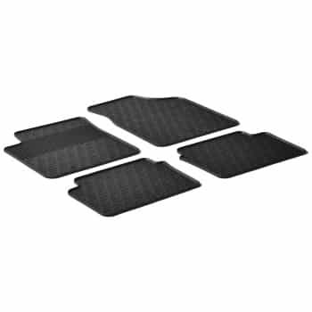 Tapis en caoutchouc adaptés pour Hyundai i10 2008-2013 (T-Design 4 pièces + clips de montage)