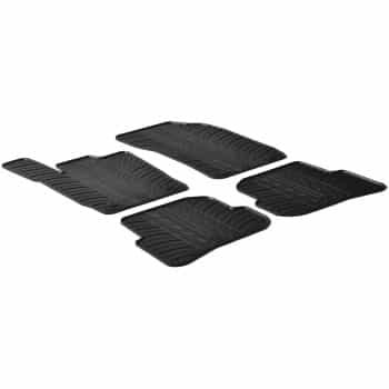 Tapis en caoutchouc pour Audi A1 2010- (4 pièces + clips de fixation)