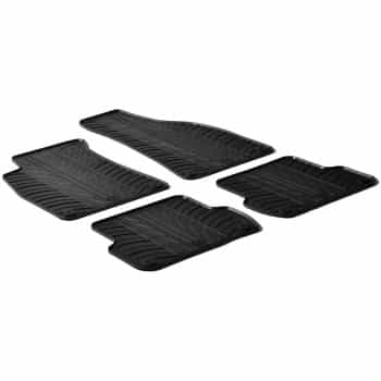 Tapis en caoutchouc pour Audi A4 8E 2001-2008 / Seat Exeo (T-Design 4 pièces + clips de fixation)