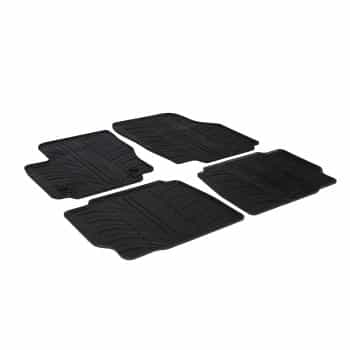 Tapis en caoutchouc pour Ford Mondeo 5 portes 2011-2014 (T-Design 4 pièces + clips de fixation)
