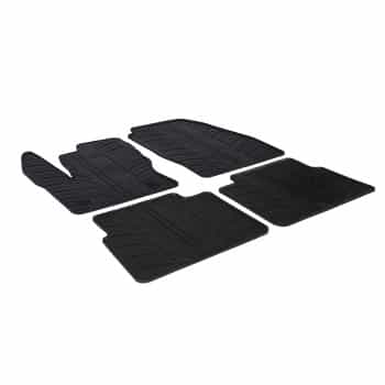 Tapis en caoutchouc adaptés pour Ford Tourneo Connect Passager 2014 (profil en T 4 pièces + clips de montage)