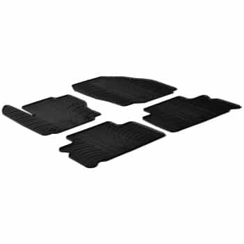 Tapis en caoutchouc pour Ford S-Max & Galaxy 5 portes 2006-2011 (T-Design 4 pièces + clips de montage)
