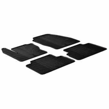 Tapis en caoutchouc adaptés pour Ford C-Max 2010-2014 (T-Design 4 pièces + clips de montage)