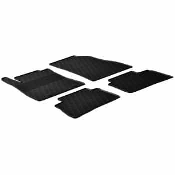 Tapis en caoutchouc pour Nissan Juke à partir de 2010 (4 pièces + clips de fixation)