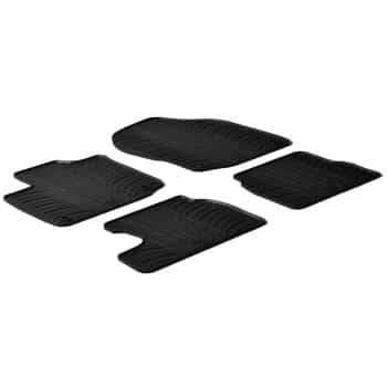 Tapis en caoutchouc pour Honda Civic 2012- (T-Design 4 pièces + clips de montage)