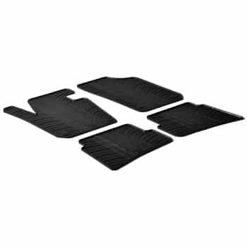 Tapis en caoutchouc adaptés pour Seat Ibiza 6J 2008- (T-Design 4 pièces + clips de montage)