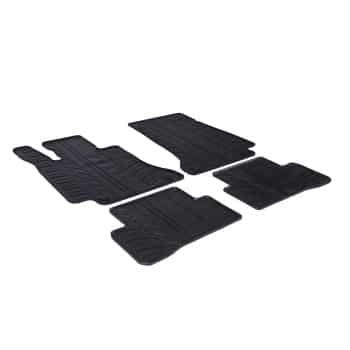 Tapis en caoutchouc adaptés pour Mercedes Classe C W205 2014- (T-Design 4 pièces + clips de montage)