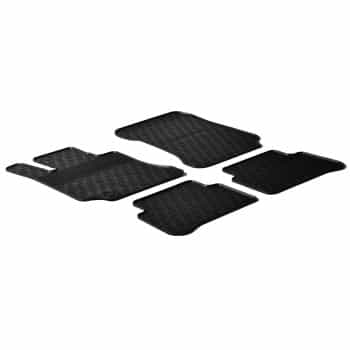 Tapis en caoutchouc adaptés pour Mercedes Classe E W212 2009-2013 (G-Design 4 pièces + clips de fixation)