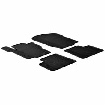 Tapis en caoutchouc adaptés pour Mercedes Classe M W164 2005- (T-Design 4 pièces + clips de montage)
