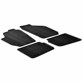 Tapis en caoutchouc adaptés pour Skoda Roomster / Practic 2007- (T-Design 4 pièces + clips de montage)