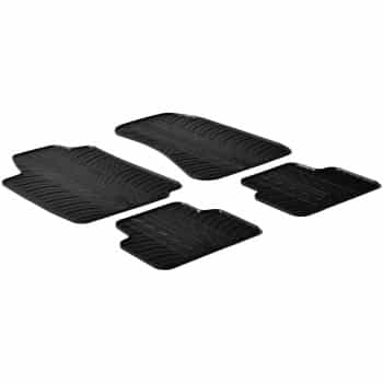 Tapis en caoutchouc adaptés pour Alfa Romeo 159 2005- (T-Design 4 pièces + clips de montage)