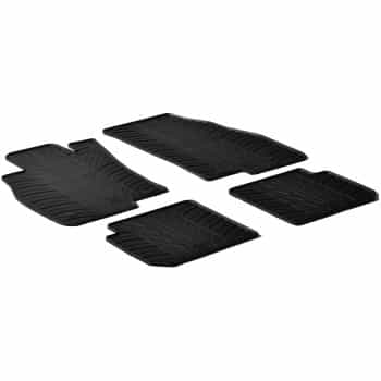 Tapis en caoutchouc adaptés pour Alfa Romeo Mito 3 portes 2008- (T-Design 4 pièces + clips de montage)