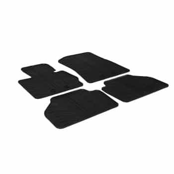 Tapis en caoutchouc pour BMW X4 F26 2014- (T-Design 4 pièces + clips de montage)