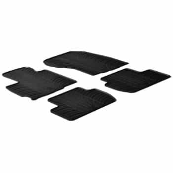 Tapis en caoutchouc adaptés pour Mitsubishi Outlander 2010- (T-Design 4 pièces + clips de montage)