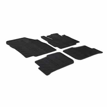 Tapis en caoutchouc adaptés pour Mitsubishi Space Star 2014- (T-Design 4 pièces + clips de montage)