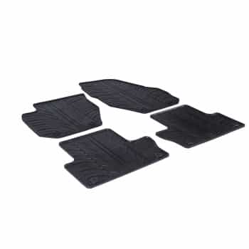 Tapis en caoutchouc adaptés pour Volvo XC60 2008- (T-Design 4 pièces + clips de montage)