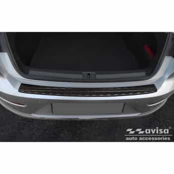 Protecteur de pare-chocs arrière en acier inoxydable noir pour Volkswagen Arteon Shooting Brake 2020- 'Ribs'
