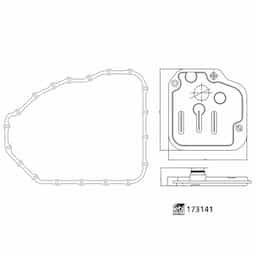 Kit de filtre hydraulique, boîte automatique 173141 FEBI