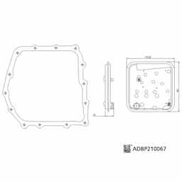 Kit de filtre hydraulique, boîte automatique ADBP210067 Blue Print