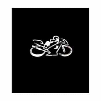Autocollant Nickel 'Motorcyclist' - 75x40mm