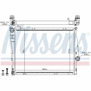 Radiateur, refroidissement du moteur 60782 Nissens