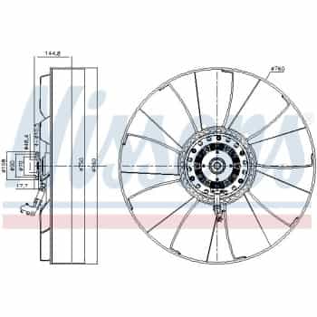 Embrayage, ventilateur de radiateur 86232 Nissens