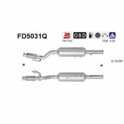 Filtre à particules / à suie, échappement FD5031Q AS