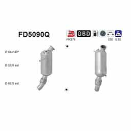 Filtre à particules / à suie, échappement FD5090Q AS