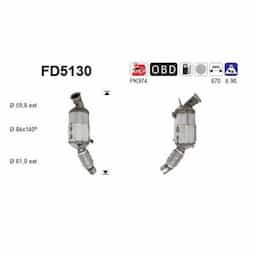 Filtre à particules / à suie, échappement FD5130 AS