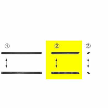 Baguette et bande protectrice, porte