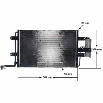 Condenseur, climatisation AC 180 000S Mahle