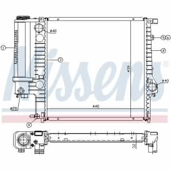 Radiateur, refroidissement du moteur 60623 Nissens