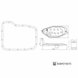 Kit de filtre hydraulique, boîte automatique ADBP210075 Blue Print