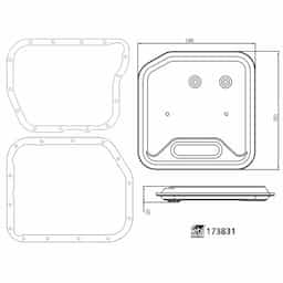 Kit de filtre hydraulique, boîte automatique 173831 FEBI