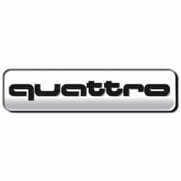 Emblème/Logo Aluminium - QUATTRO - 7x1,7cm