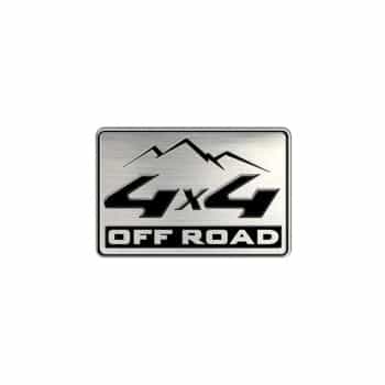 Emblème/Logo Aluminium - 4x4 HORS ROUTE - 5,5x3,6cm
