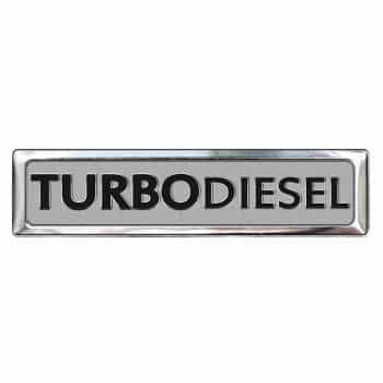 Emblème/Logo Aluminium - TURBO DIESEL - 7x1,7cm
