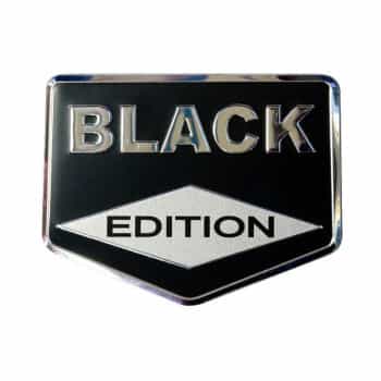 Emblème/Logo en Aluminium - ÉDITION NOIRE - 8x6,2cm
