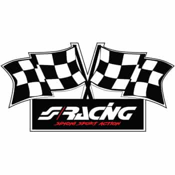 Autocollant Simoni Racing 'Drapeau' - 100x50mm