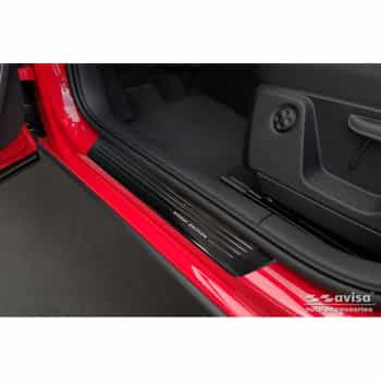 Seuils de portes Inox noirs adaptables pour Audi Q2 Facelift 2020- 'Special Edition' - 4 pièces