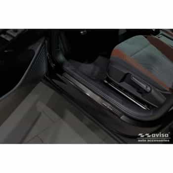 Seuils de porte Inox noirs adaptables pour Volkswagen ID.4 2020- - 'Special Edition' - 4 pièces
