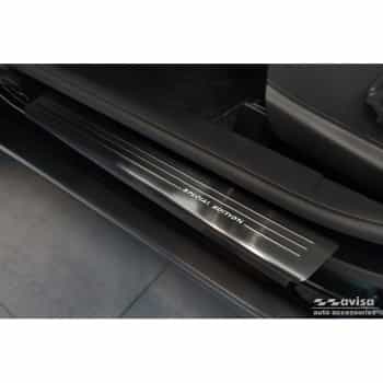 Seuils de porte Inox noirs adaptables au Ford EcoSport Facelift 2017- - 'Special Edition' - 4 pièces