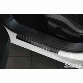 Seuils de porte en acier inoxydable noir adaptés à Opel Mokka 2020- - 'Special Edition' - 4 pièces