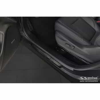 Seuil de porte en acier inoxydable noir pour Subaru Forester (SK) 2018- - 'Special Edition' - 4 pièces