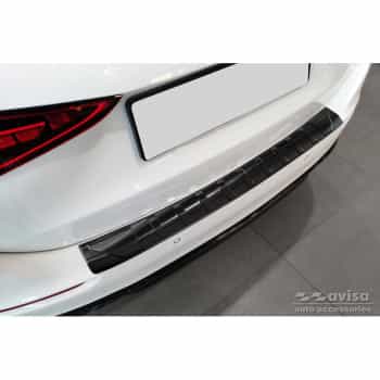 Protecteur de pare-chocs arrière en acier inoxydable noir pour Mercedes Classe C W206 Kombi 2021- 'Ribs'