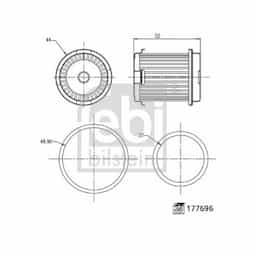 Filtre hydraulique, boîte automatique 177696 FEBI