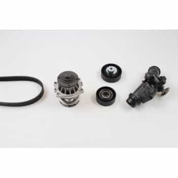 Pompe à eau+Jeu de courroie trapézoïdale à nervures PK04720TH Hepu